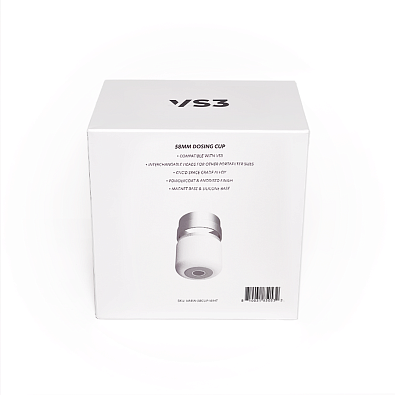 Баночка для молотого кофе для кофемолки VS3 54 мм, белая